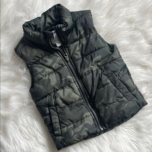 Sonoma Green Camouflage Kids Puffer Vest